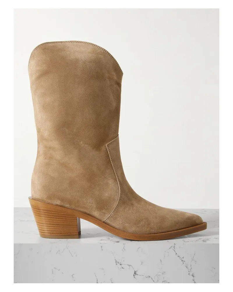 Gianvito Rossi Waylon 45 Stiefel Aus Veloursleder - Braun Braun