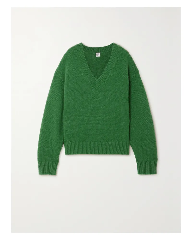 Totême Pullover Aus Einer Woll-kaschmirmischung - Grün Grün