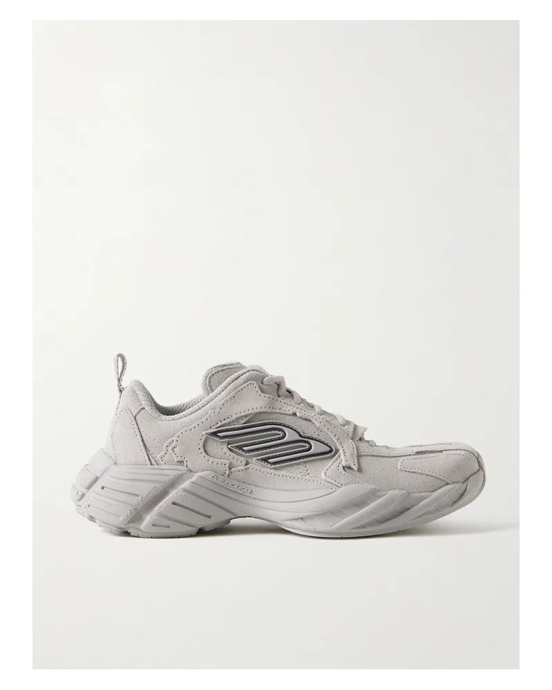 Balenciaga Monday Sneakers Aus Leder Mit Gummibesätzen - Grau Grau
