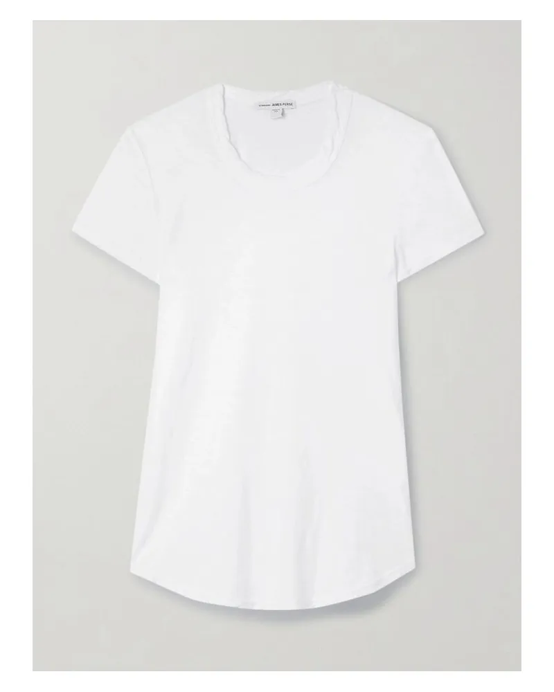 James Perse T-shirt Aus Flammgarn-jersey Aus Baumwolle - Weiß Weiß