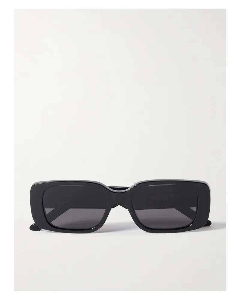 Dior Wildior S2u Rectangular-frame Acetate Sunglasses - Black Black