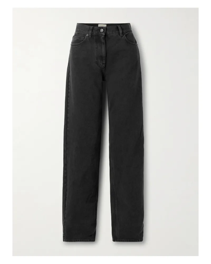 The Row Clair High-rise Wide-leg Jeans - Black Black
