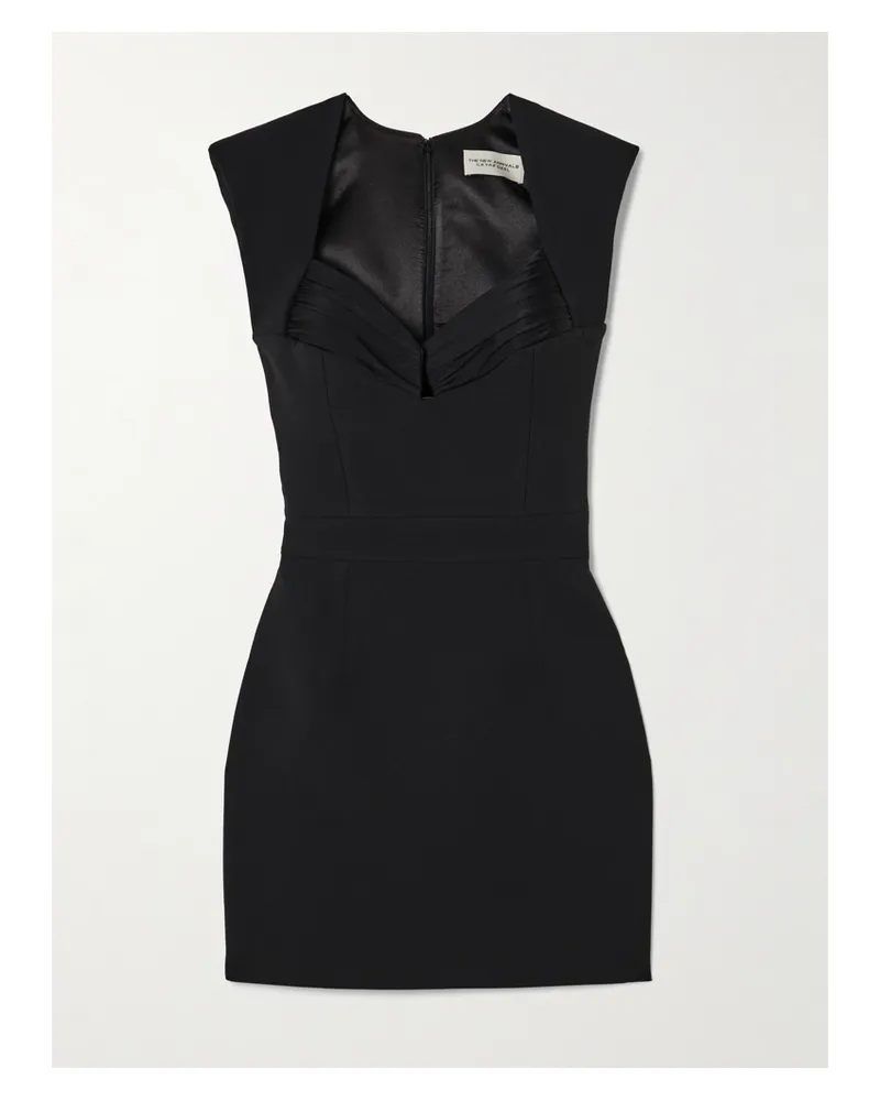 The New Arrivals Ilkyaz Ozel Isabeau Cutout Gathered Crepe Mini Dress - Black Black