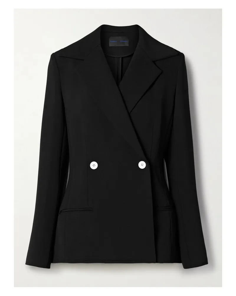 Proenza Schouler Marine Doppelreihige Jacke Aus Twill - Schwarz Schwarz
