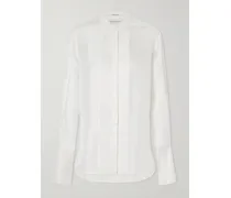 Tuxedo Silk-twill Shirt - White