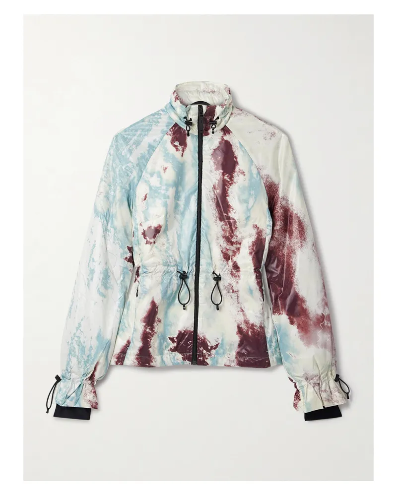 Aztech Mountain Daunenjacke Aus Bedrucktem Shell - Blau Blau