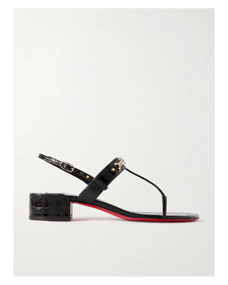 Christian Louboutin Mj Sandalen aus Lackleder Schwarz