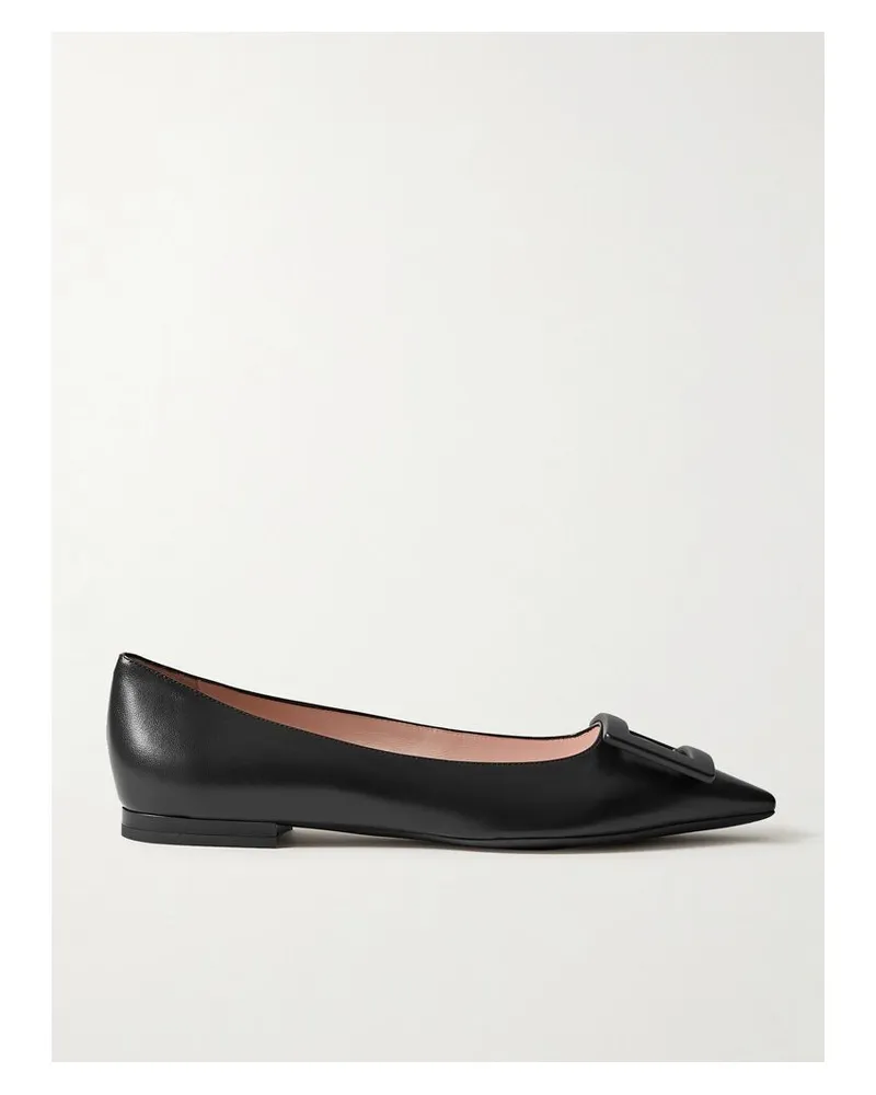 Roger Vivier Gommettine Ballerinas Aus Leder Mit Schnalle - Schwarz Schwarz