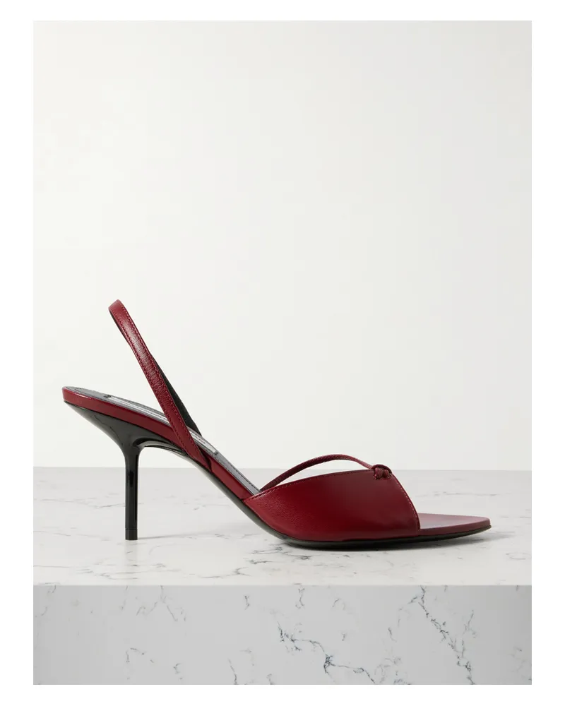 Victoria Beckham Harlow Slingback-sandalen Aus Leder - Burgunder Burgunder