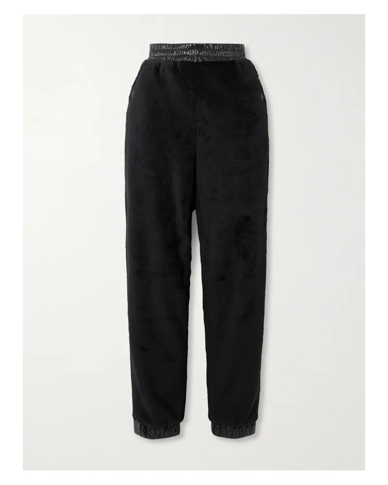 Moncler Jogginghose Aus Fleece Mit Einsätzen Aus Shell - Schwarz Schwarz