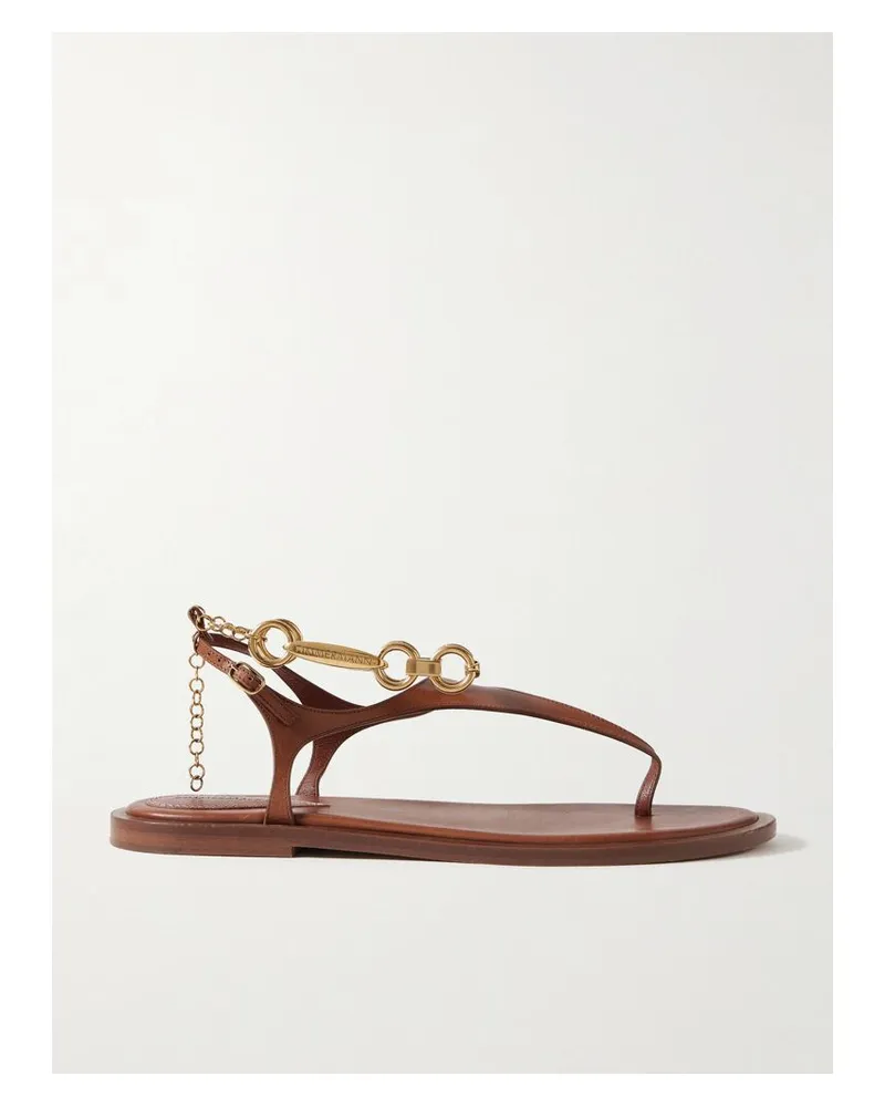 Zimmermann Wild Sandalen Aus Leder Mit Verzierung - Metallic Metallic