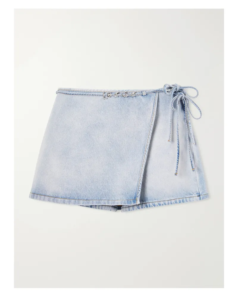 Loewe Straight-leg Denim Shorts - Blue Blue