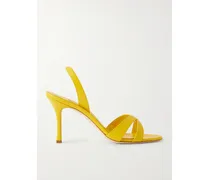 Callasli 90 Leather Slingback Sandals - Yellow