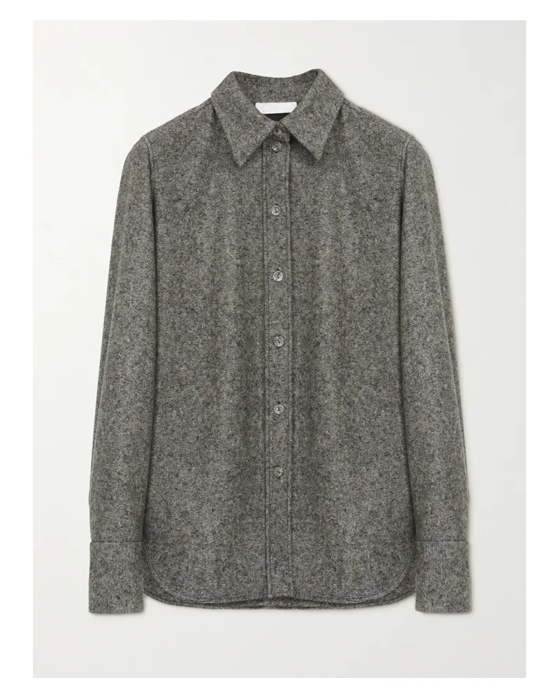 Chloé Net Sustain Hemd Aus Einer Woll-seidenmischung - Braun Braun