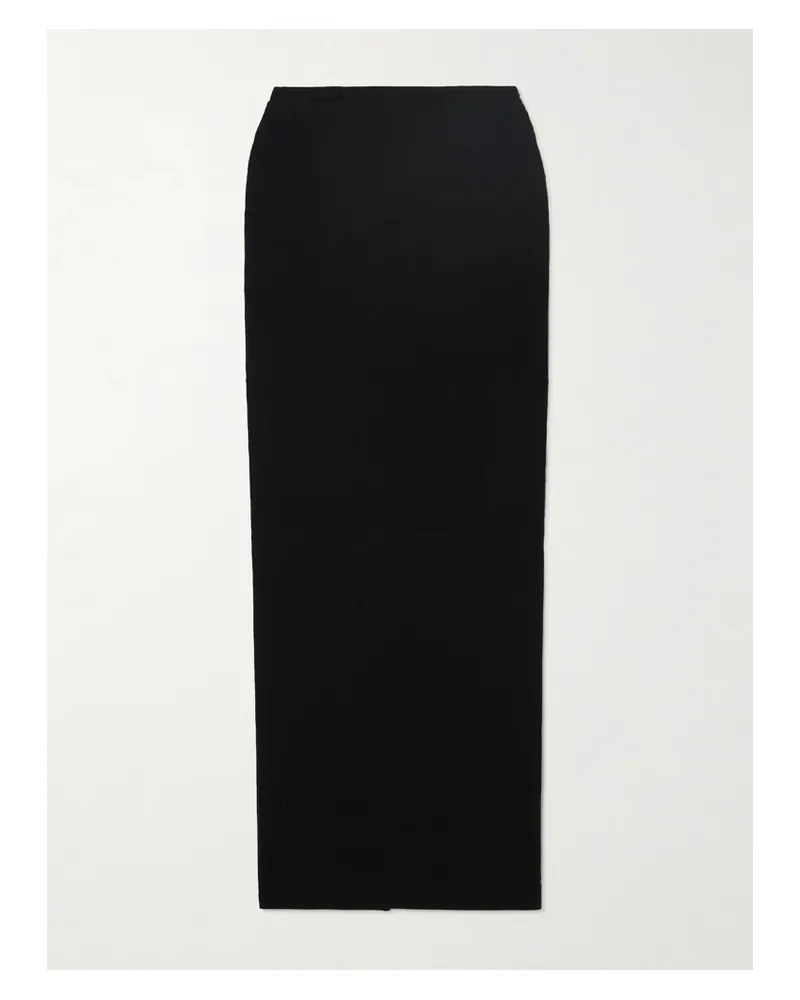 ÉTERNE Emma Ribbed Stretch-jersey Maxi Skirt - Black Black