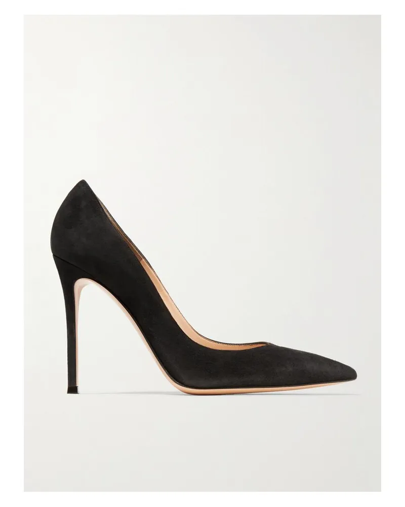 Gianvito Rossi 105 Pumps Aus Veloursleder - Schwarz Schwarz