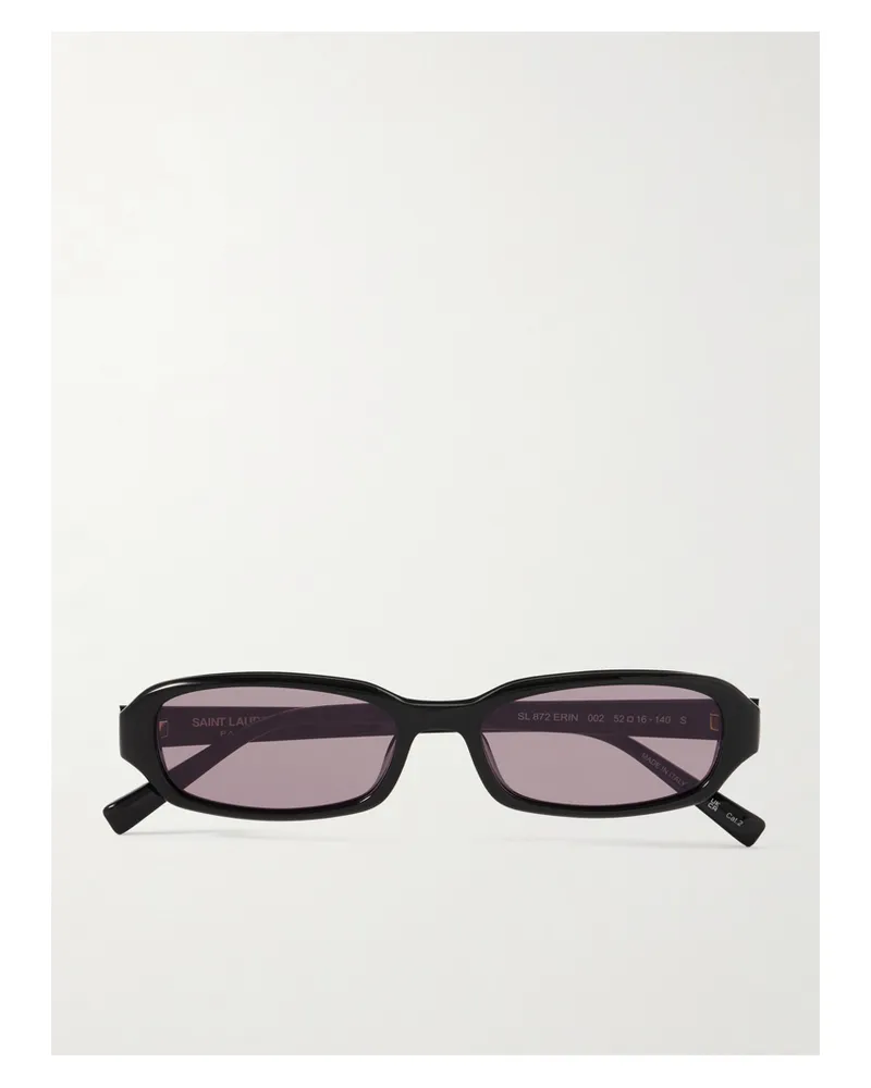 Saint Laurent Erin Sonnenbrille Mit Ovalem Rahmen Aus Azetat - Schwarz Schwarz