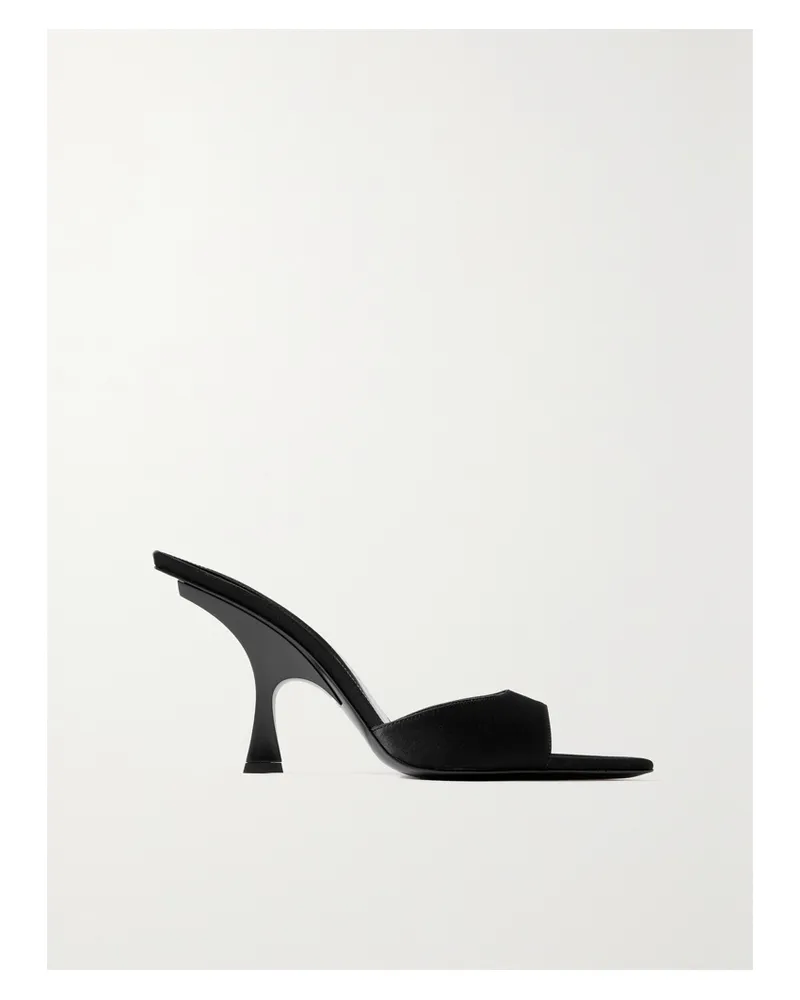 ATTICO Ester Mules Aus Satin - Schwarz Schwarz
