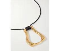 The Link Of Wanderlust Recycled Gold-plated Cord Necklace