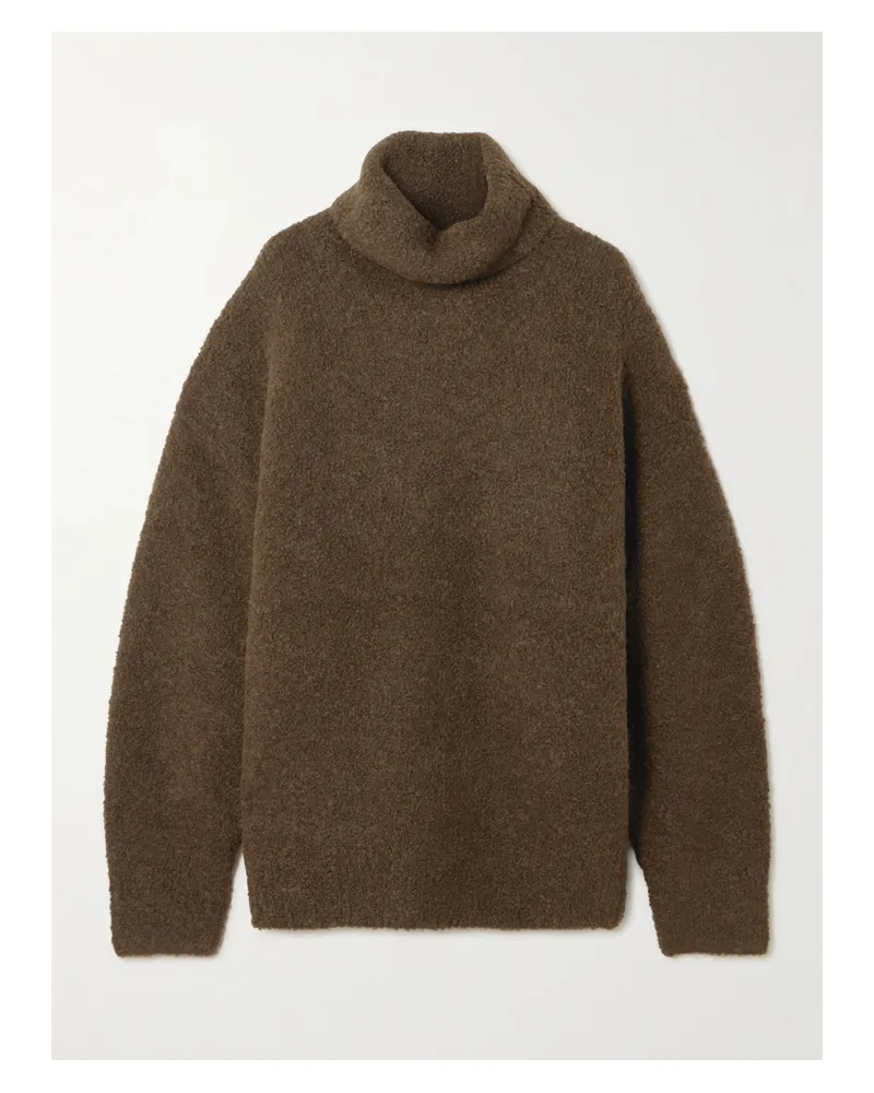 Totême Rollkragenpullover Aus Bouclé - Metallic Metallic
