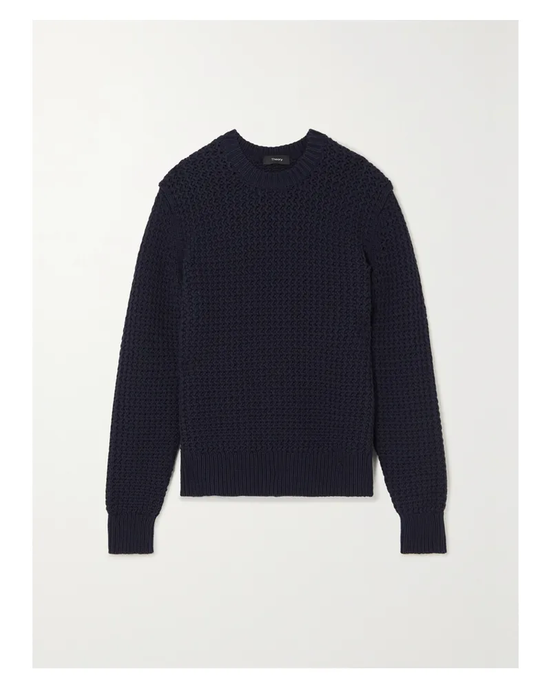 Theory Pullover Aus Einer Baumwollmischung - Blau Blau