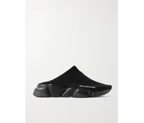 Speed Slippers Aus Recyceltem Strick Mit Print - Schwarz