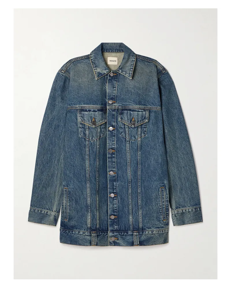 KHAITE Ross Jeansjacke Blau