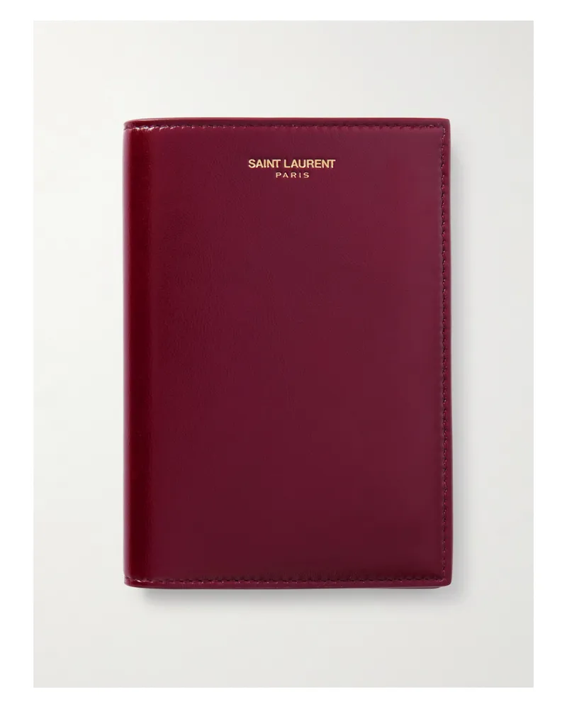 Saint Laurent Reisepassetui Aus Leder - Rot Rot
