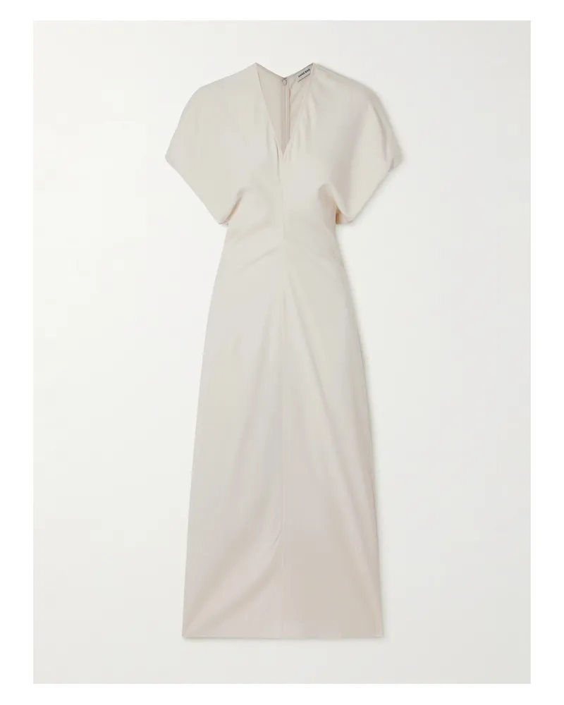 Anine Bing Zadig Midikleid Aus Crêpe Mit Raffungen - Elfenbein Elfenbein