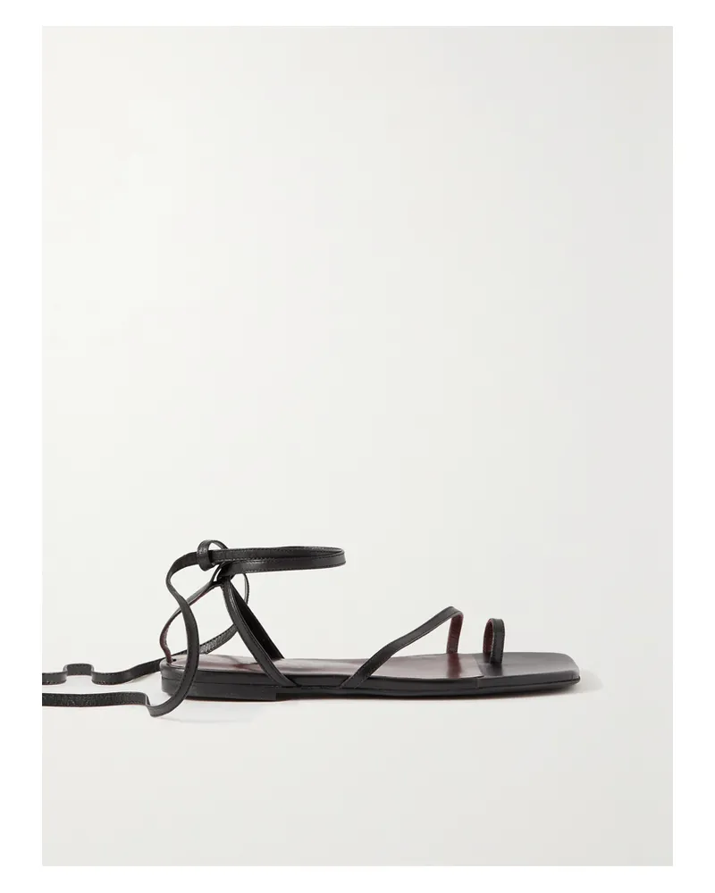 STAUD Nicola Sandalen Aus Leder Zum Binden - Schwarz Schwarz
