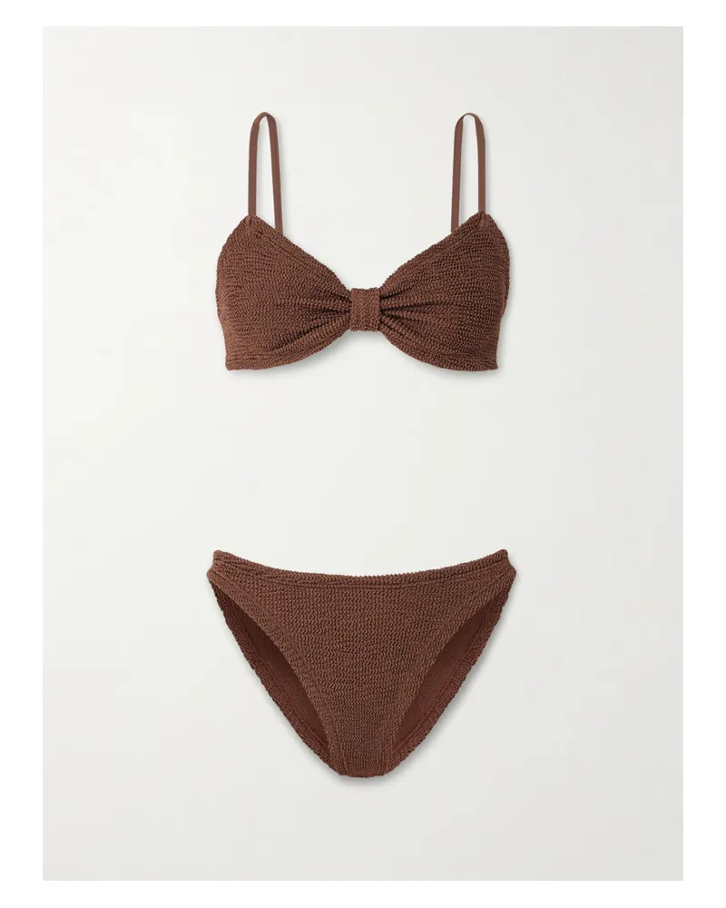 Hunza G Alicia Bikini Aus Seersucker - Braun Braun
