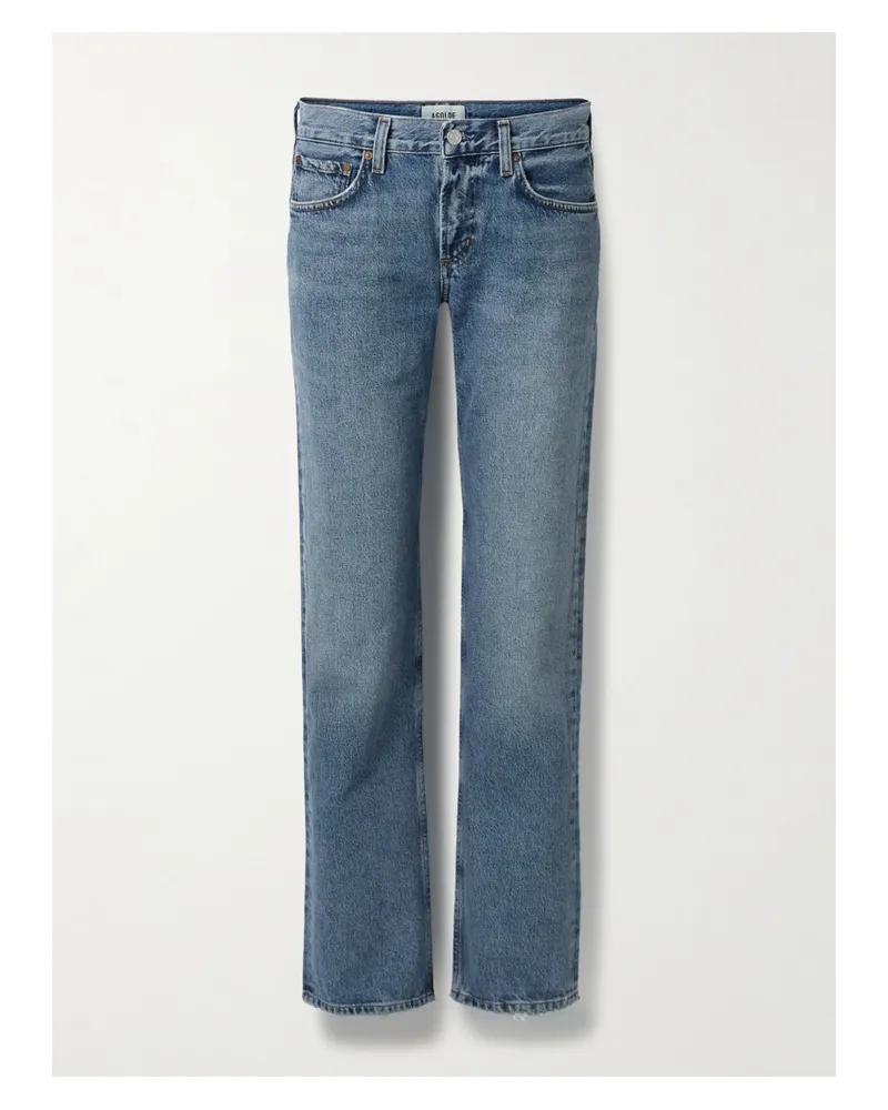 AGOLDE Low-rise Slim-leg Jeans - Blue Blue