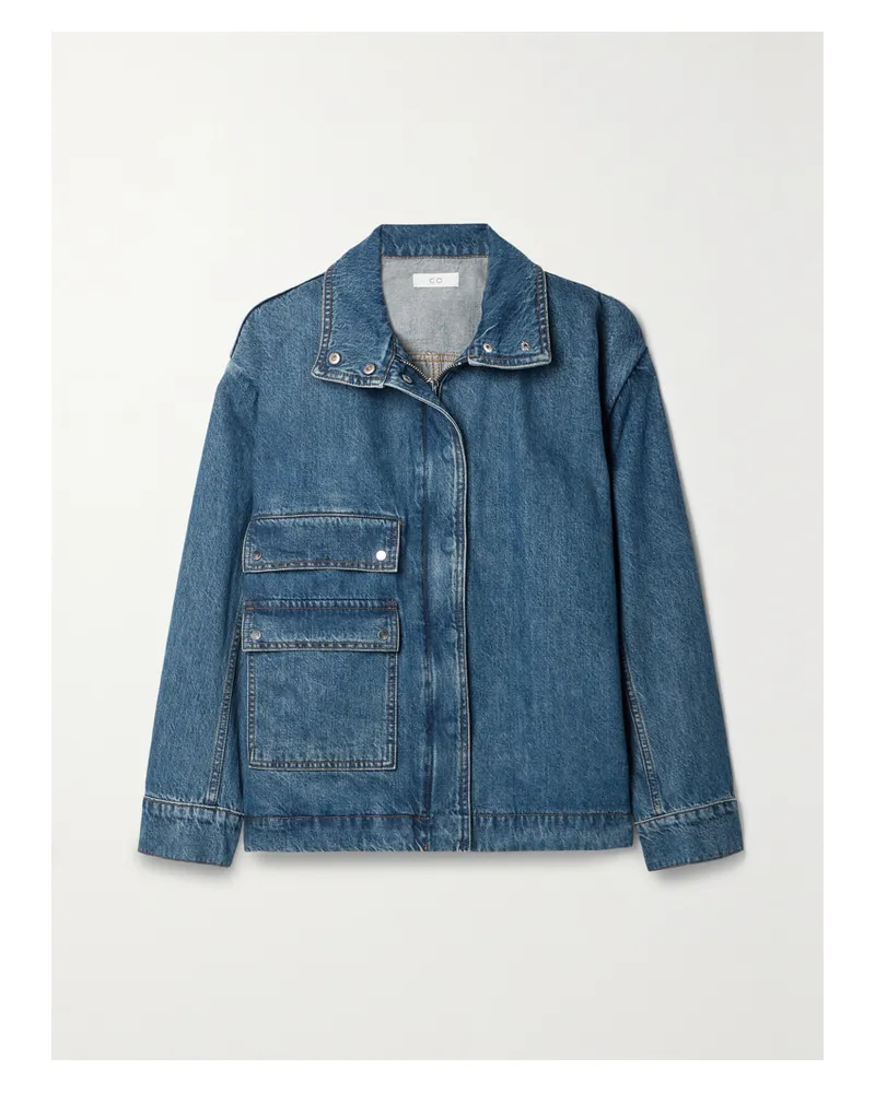 Co Bomberjacke Aus Denim - Blau Blau