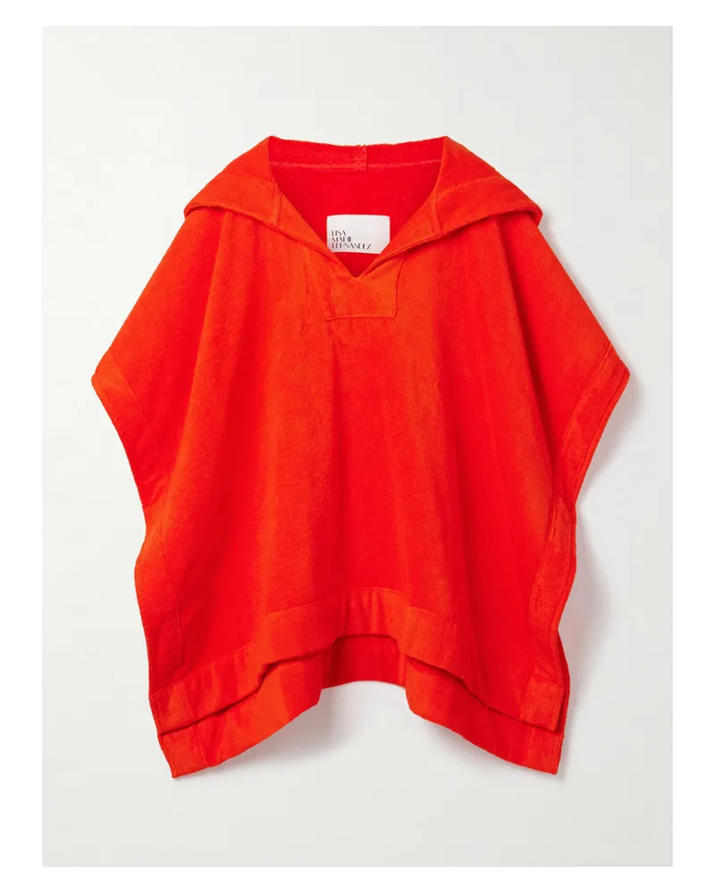 Lisa Marie Fernandez Poncho Aus Baumwollfrottee Rot