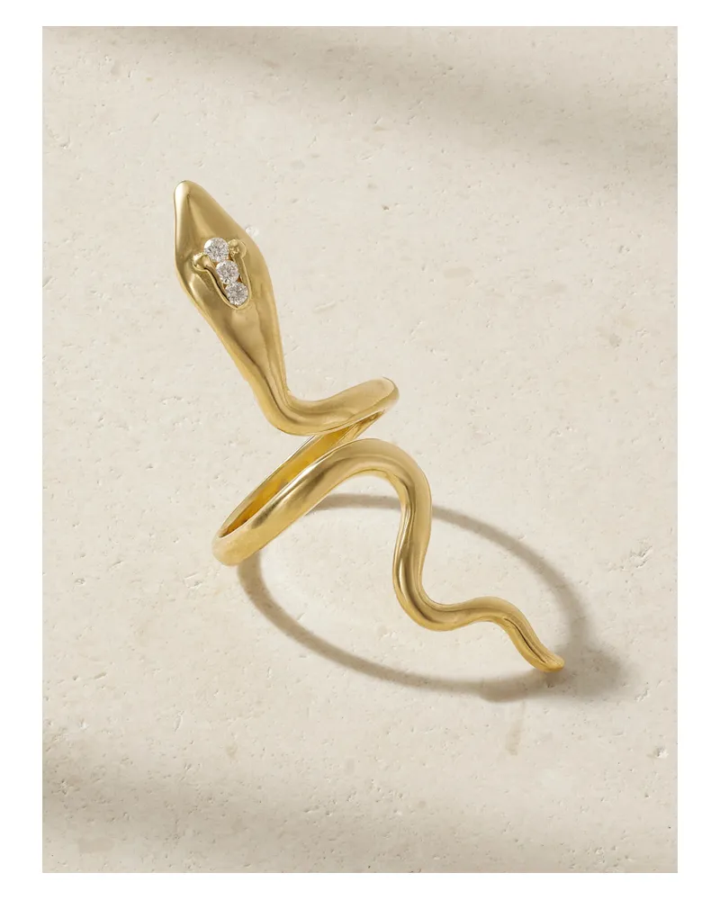 Ileana Makri Cobra Ring Aus 18 Karat Gold Mit Diamanten Gold