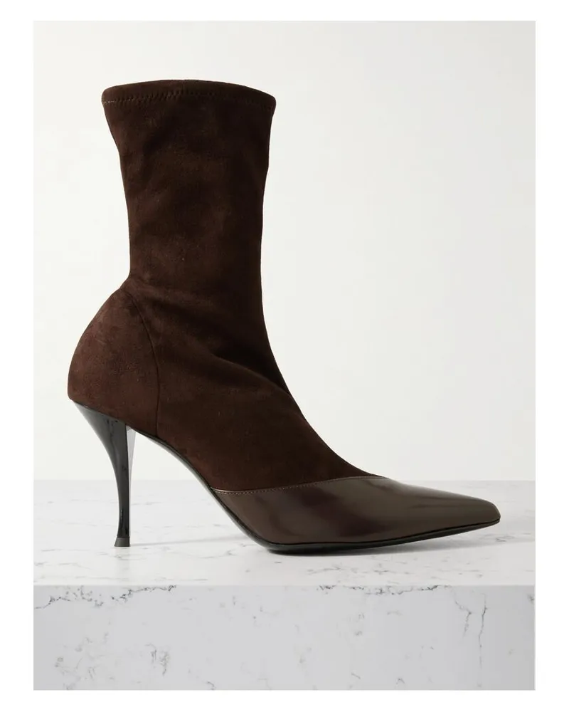 NEOUS Vega Ankle Boots Aus Veloursleder Mit Lederbesatz - Braun Braun