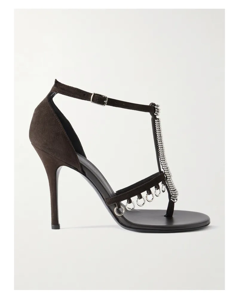 Christopher Esber Ludo Sandalen Aus Veloursleder Mit Verzierungen - Braun Braun