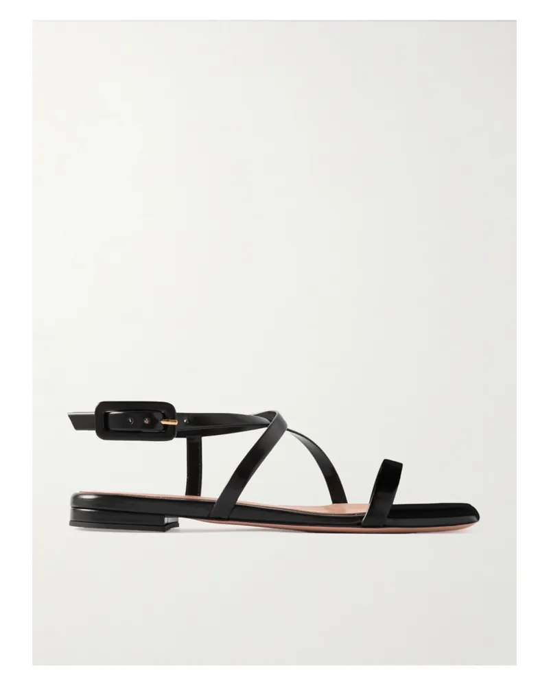 Gianvito Rossi Tokio Sandalen Aus Leder - Schwarz Schwarz