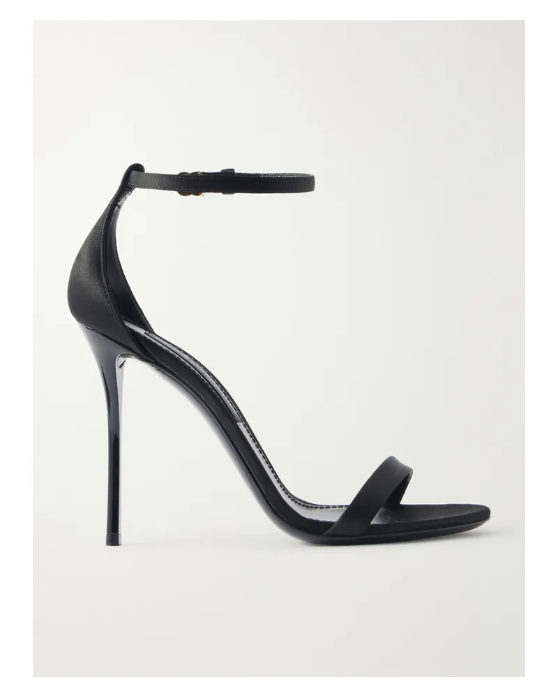 Dolce & Gabbana Sandalen Aus Satin - Schwarz Schwarz