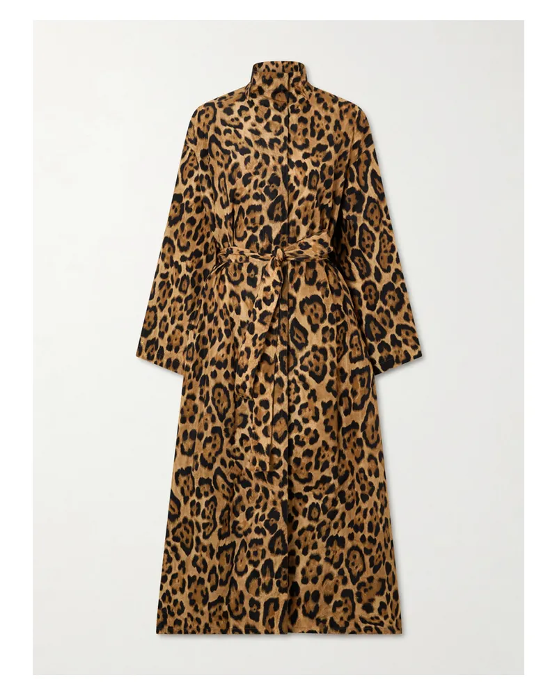 Alaïa Belted Leopard-print Ocelot Taffeta Trench Coat - Animal print Animal