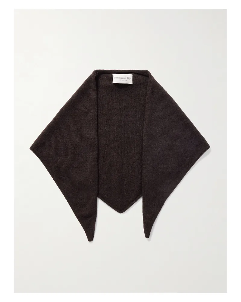 Johnstons of Elgin Cashmere Scarf - Brown Brown