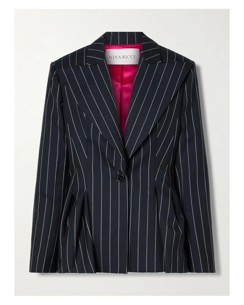 Nina Ricci Blazer aus einer Wollmischung Blau