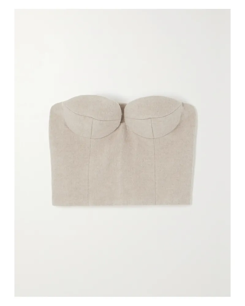 Magda Butrym Trägerloses Bustier Aus Kaschmir - Neutral Neutral