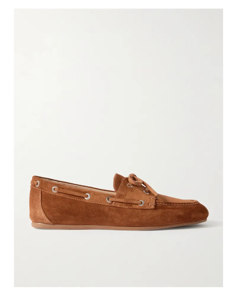 Stuart Weitzman Tinsley Suede Loafers - Brown Brown