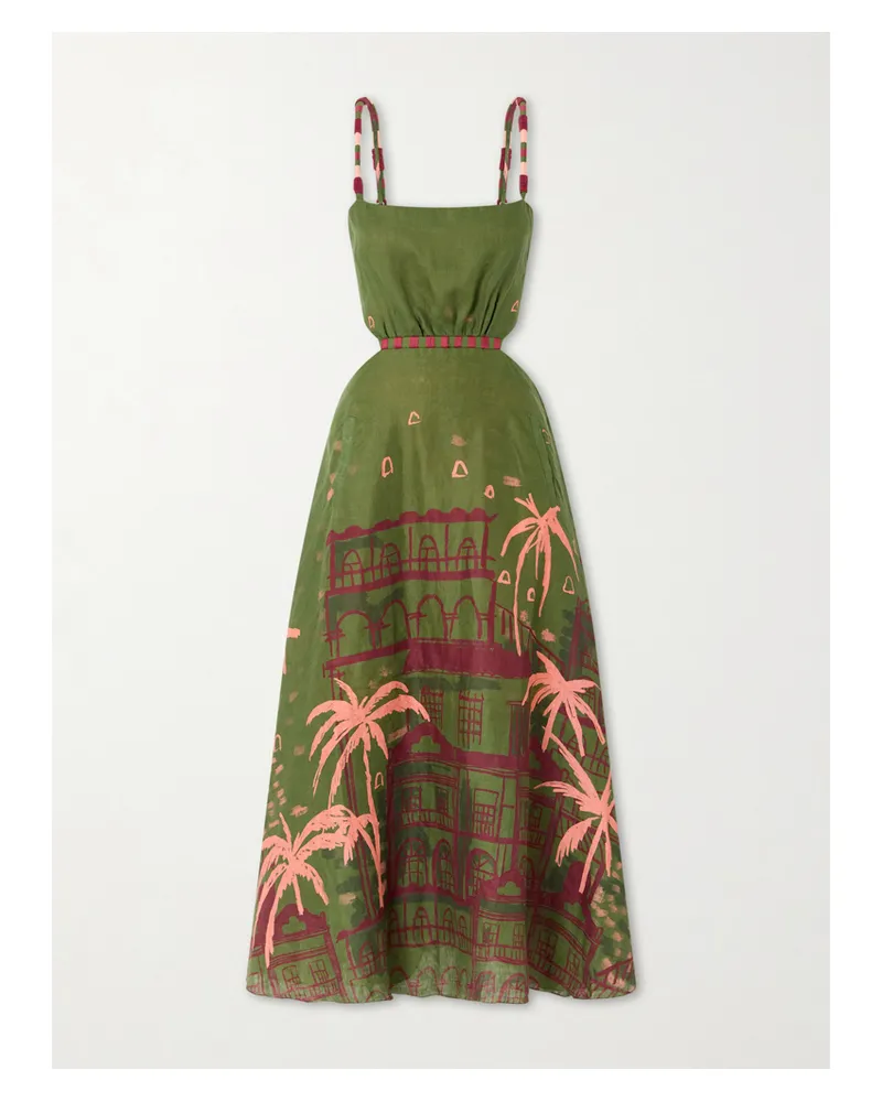 Johanna Ortiz Sailors Prayer Printed Woven Maxi Dress - Green Green