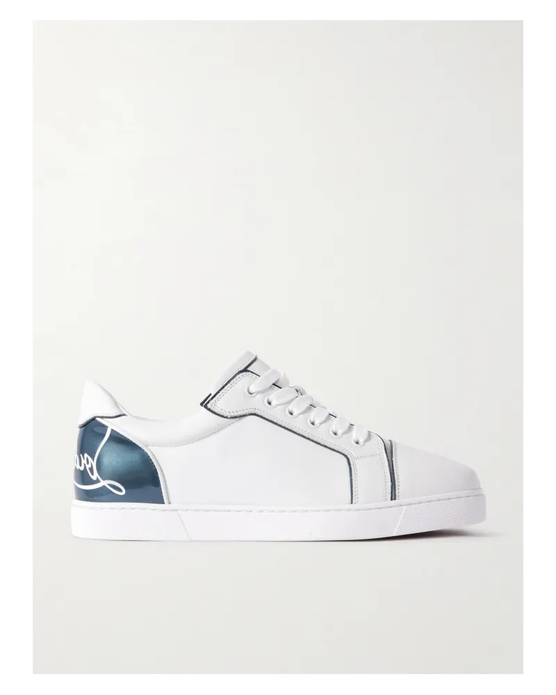 Christian Louboutin Fun Vieira Sneakers Aus Leder Mit Lacklederbesätzen - Weiß Weiß