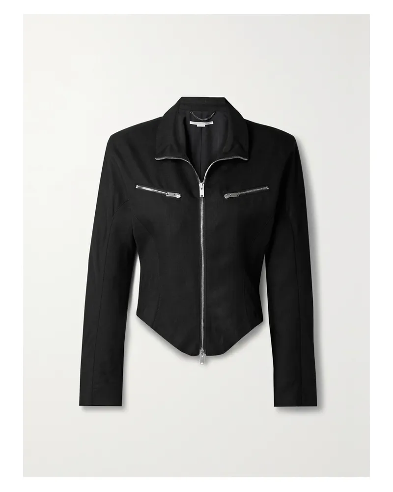 Stella McCartney Jacke Aus Grain De Poudre - Schwarz Schwarz