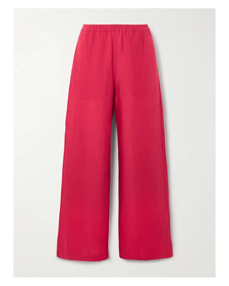 Eres L'intemporel Select Hose Mit Weitem Bein Aus Leinen - Rot Rot