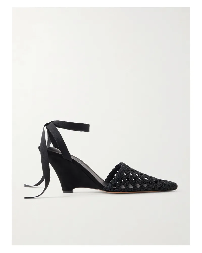 Jacquemus Pumps Aus Leder Mit Keilabsatz - Schwarz Schwarz