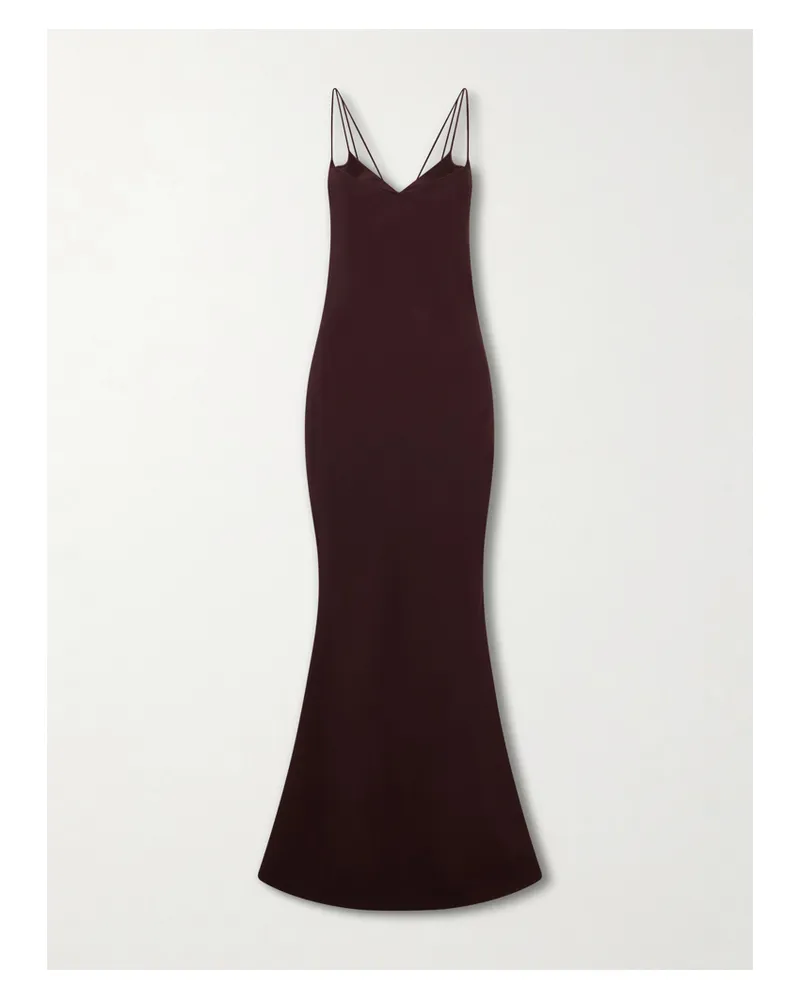 Tom Ford Maroon Enverse Satin Gown - Burgundy Burgundy